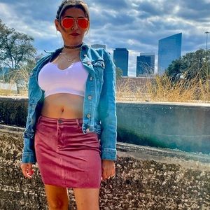 Velvet mini skirt. This skirt screams SPRING!!!